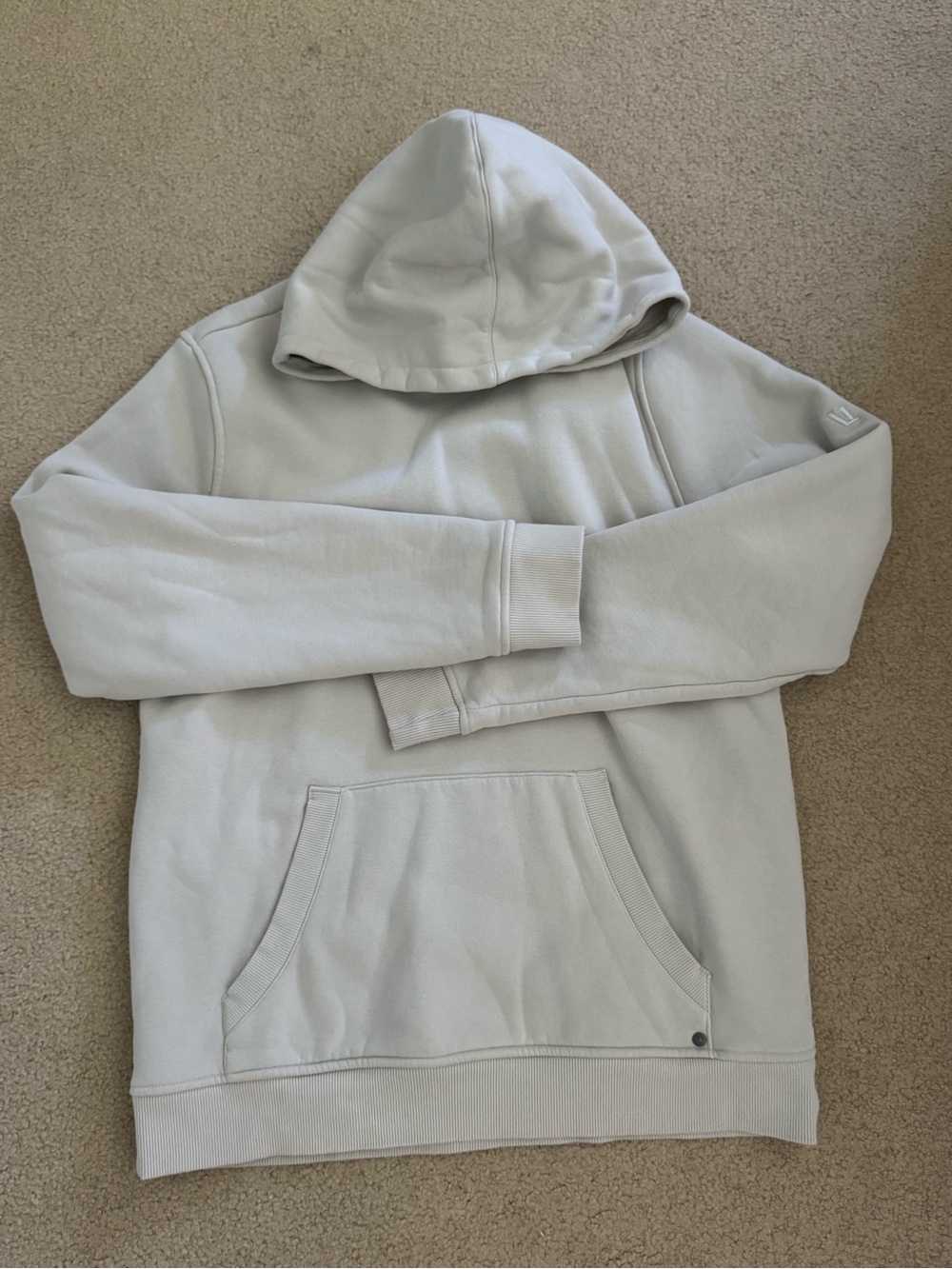 Vuori Seaside Hoodie in Light Gray/Salt